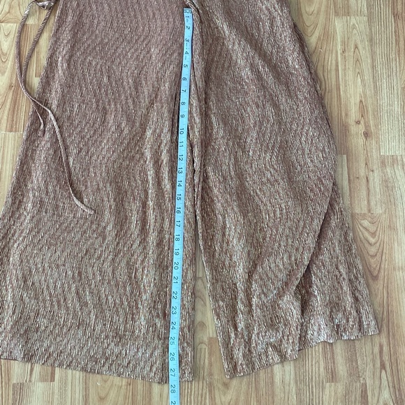 NEW House of Harlow Revolve Karel Jumpsuit Bronze Metallic Sleeveless K63 - Picture 9 of 11